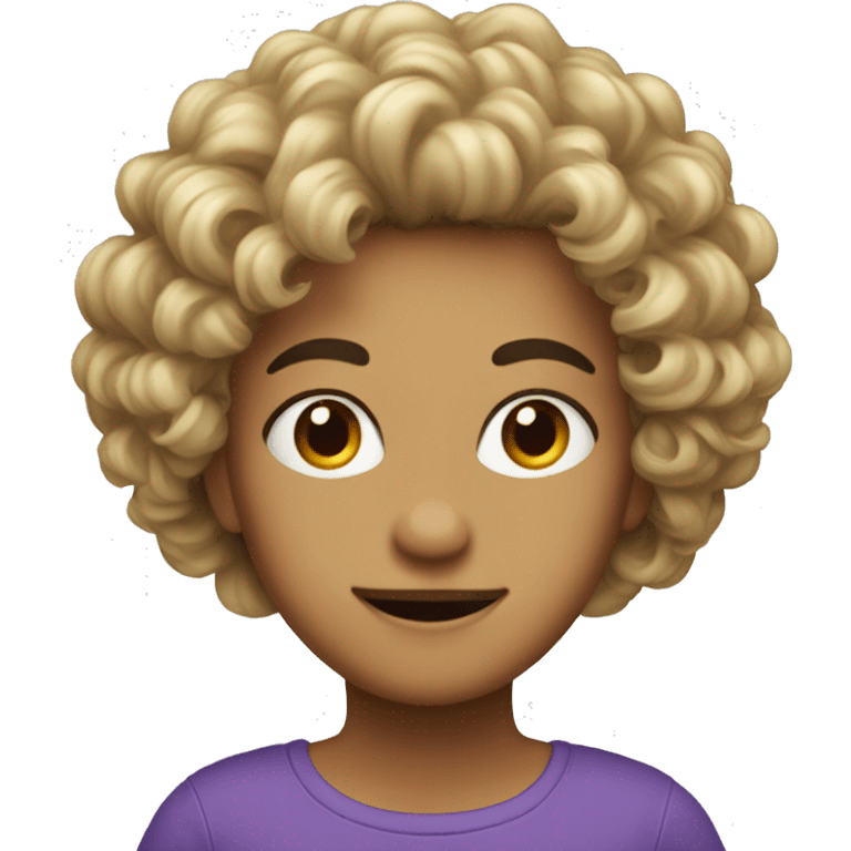 Cheveux bouclés  emoji