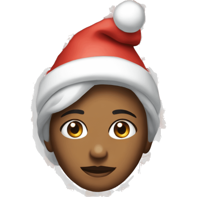 Insulin lady with a santa hat emoji