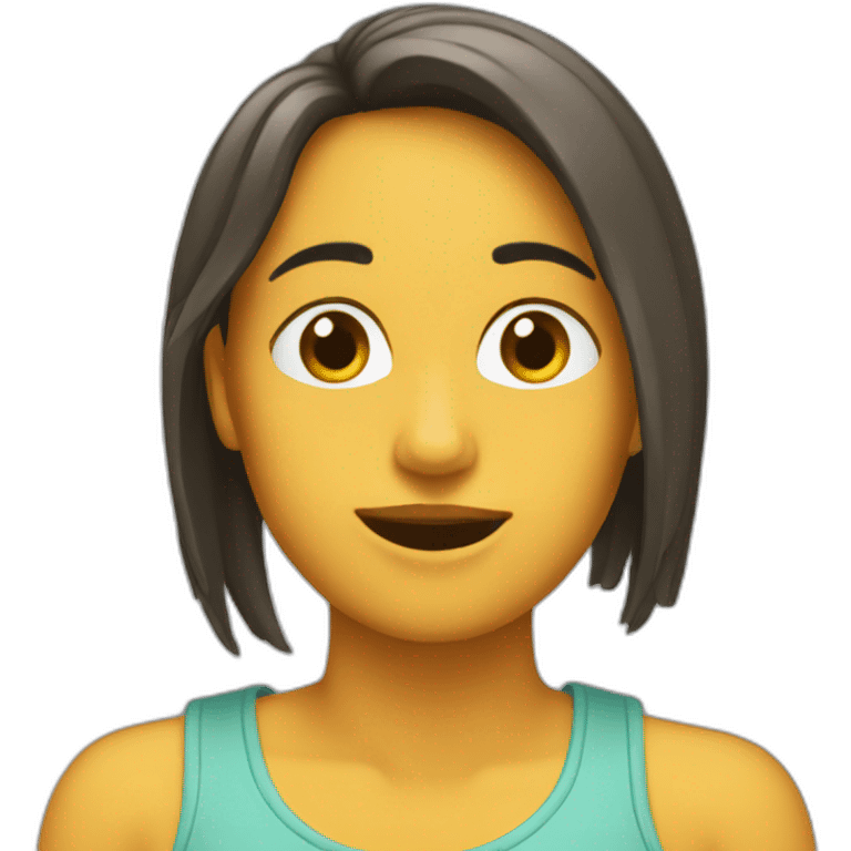 chica pelo recogido  emoji