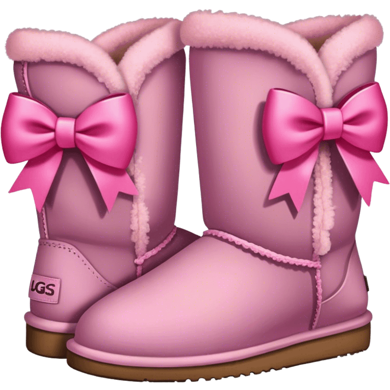 Uggs with pink bows emoji