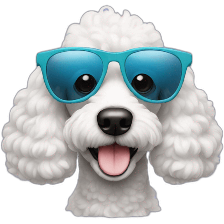 poodle with sunglasses emoji