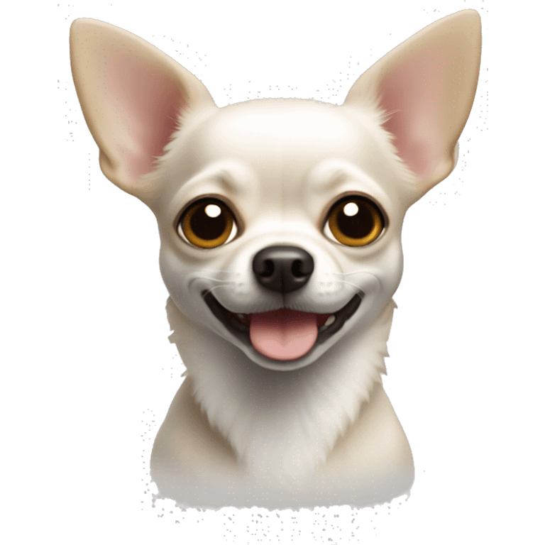 chihuahua pequeño blanco  emoji