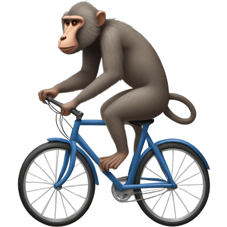 Baboon riding bike emoji