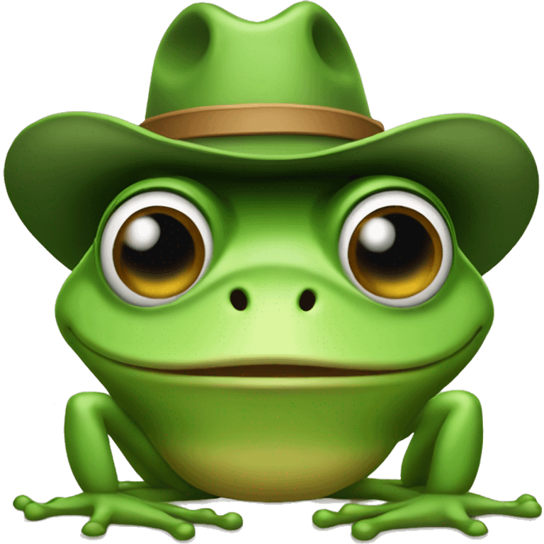 frog wearing cowboy hat emoji