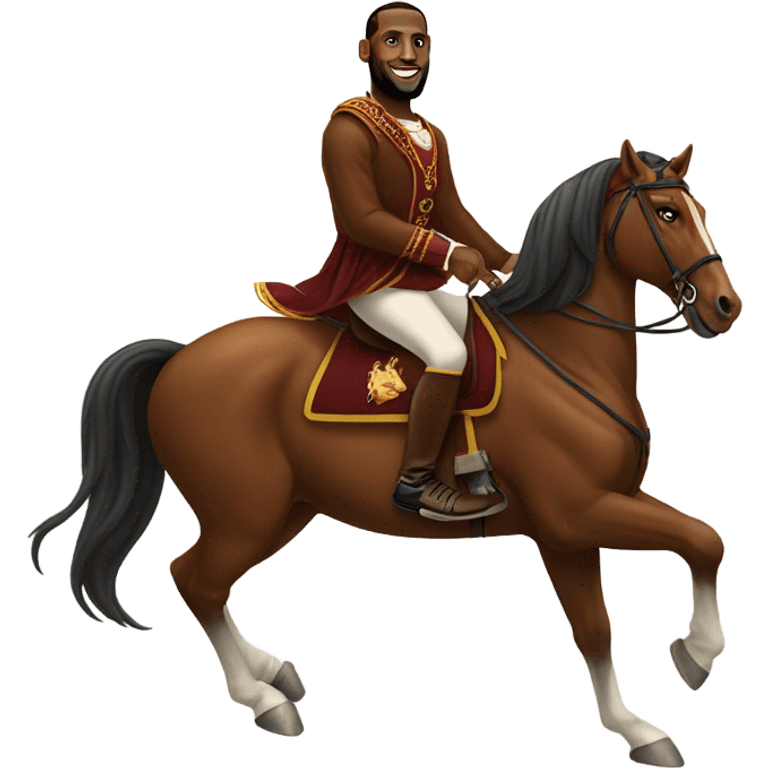 LeBron riding a horse emoji