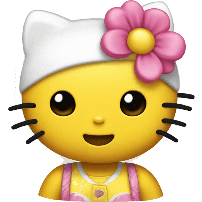 yellow hello kitty emoji