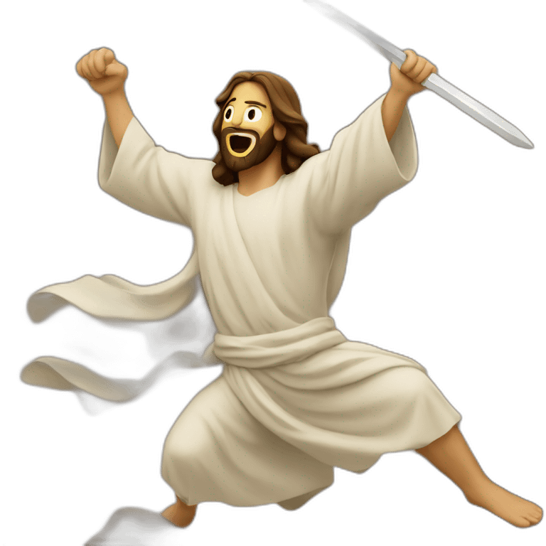 jesus fighting someone emoji