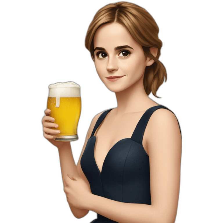 emma-watson-drink-beer emoji