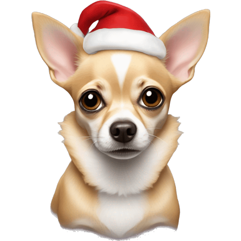 Chihuahua as Santa emoji