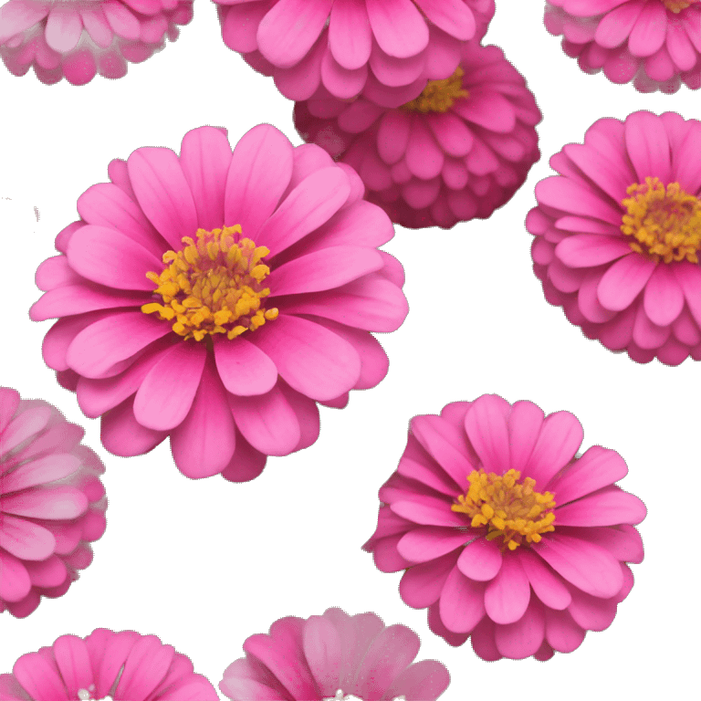 Pink zinnia flower emoji