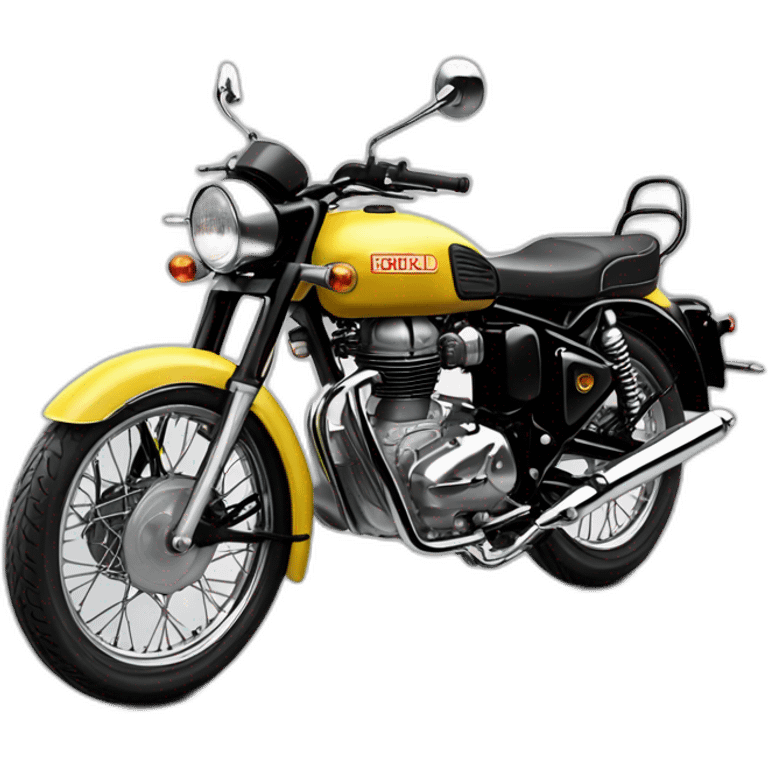 Royal Enfield amarilla 350 emoji