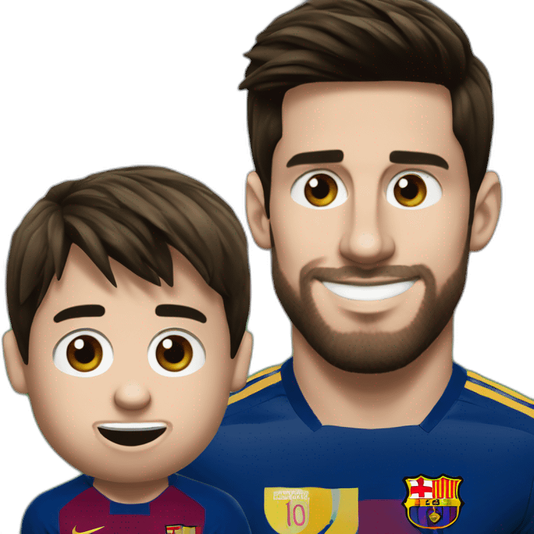 Lionel Messi qui embrasse Cristiano Ronaldo emoji