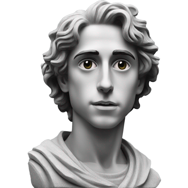 statue of Timothee chalamet made of stone/all grey emoji