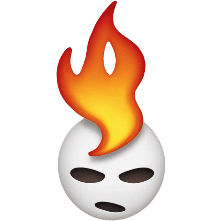 emoji with heart and fire emoji