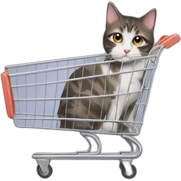 Shopping cart With a cat emoji