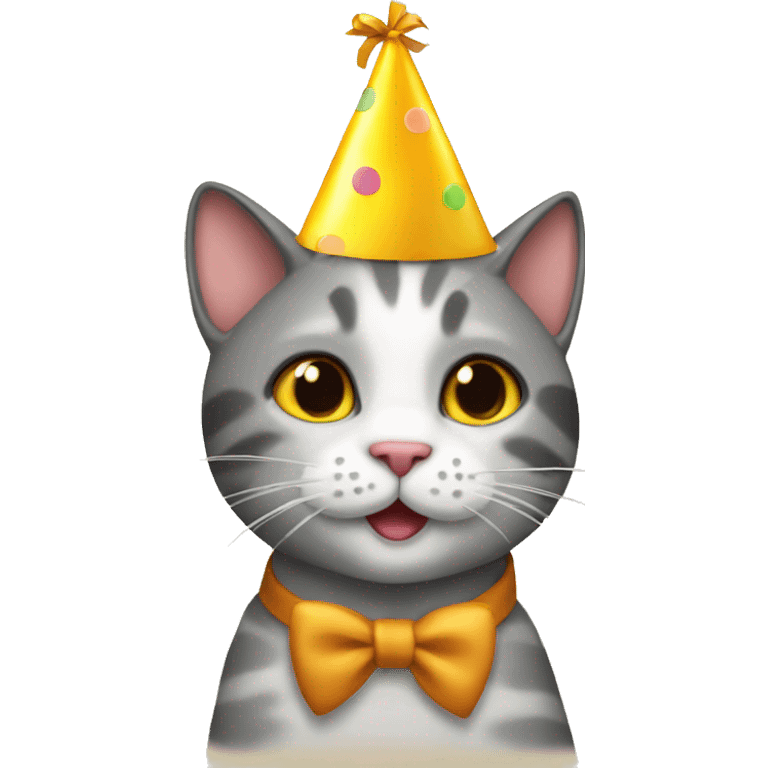 Cat birthday emoji