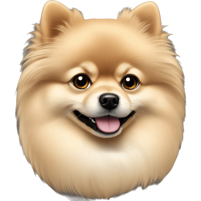 Light sable cream coloured Pomeranian face with black hairs emoji