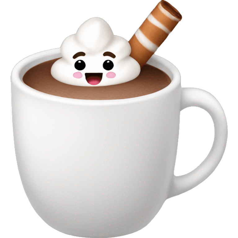 hot cocoa with marshmellows emoji