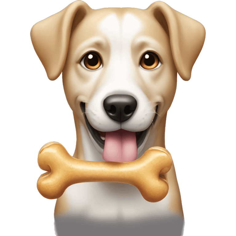 Dog  with bone in mouth  emoji