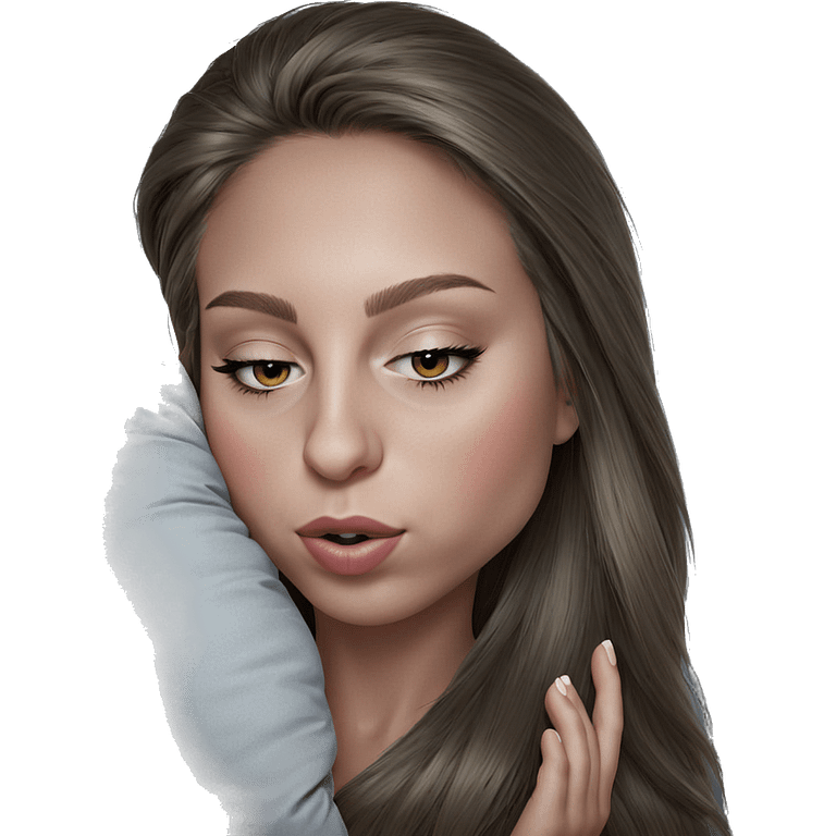 serene girl with pillow emoji