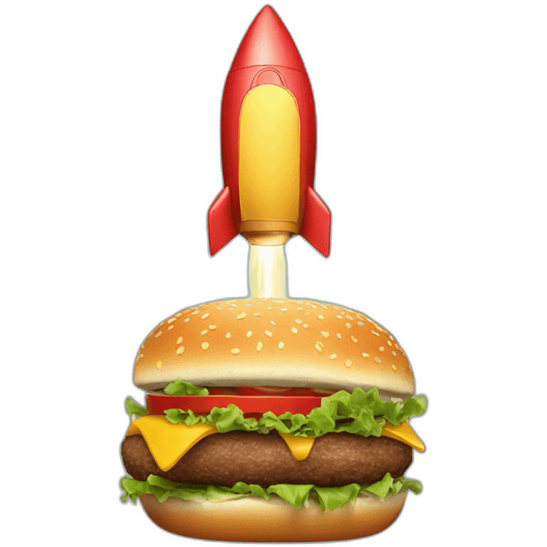 Sky rocket burger emoji