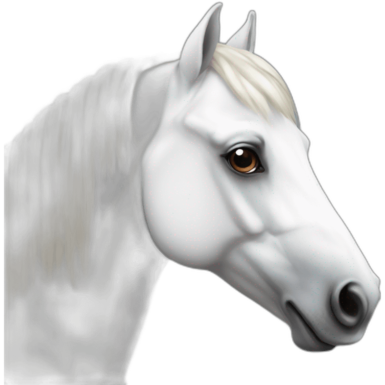 Horse white emoji