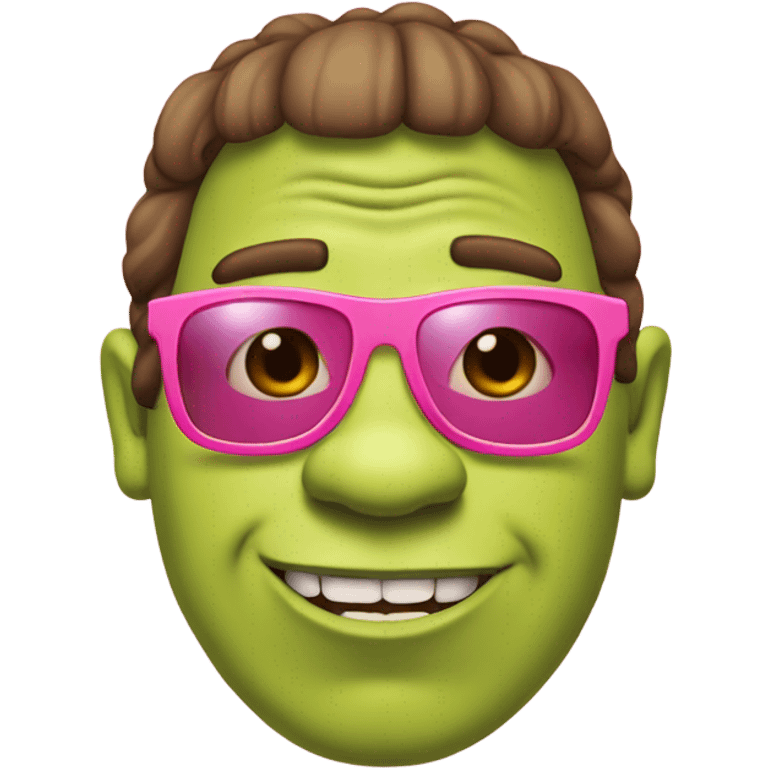 Shrek with pink shades emoji