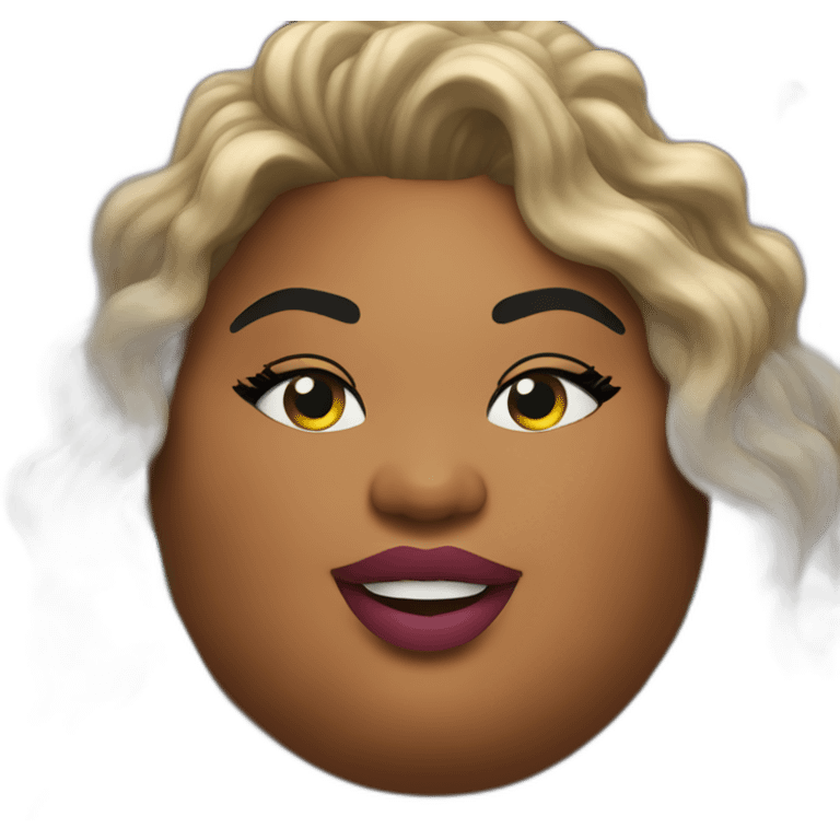 Fat Lizzo partying emoji