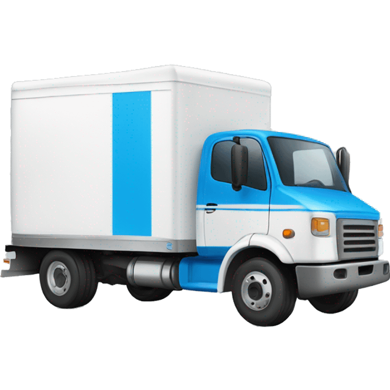 white and blue deliver truck facing right emoji