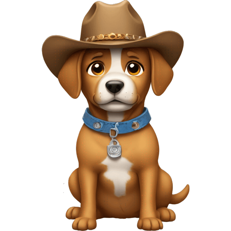 Dog wearing cowboy hat  emoji