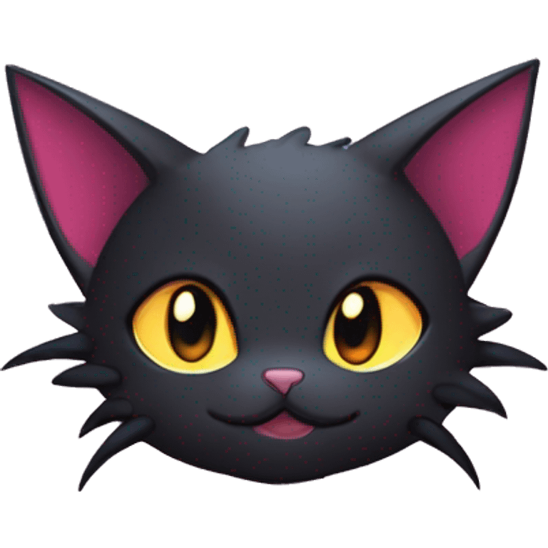 Cool Cute Edgy Black Dark Chibi Cat-Noibat-Noivern-Litten-Fakémon-hybrid emoji