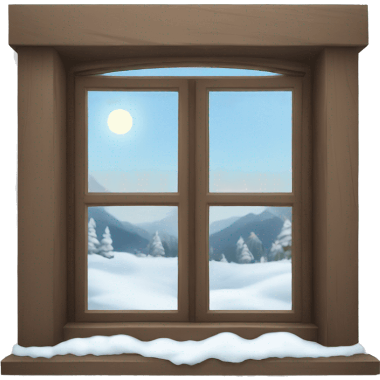 window with a winter view no snow inside only outside  emoji