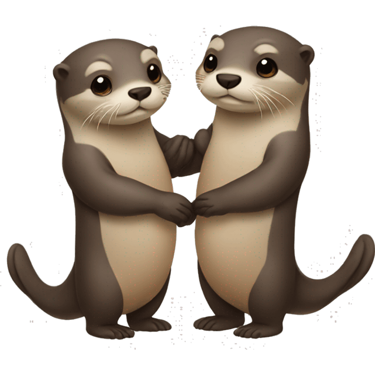 otters holding hands emoji