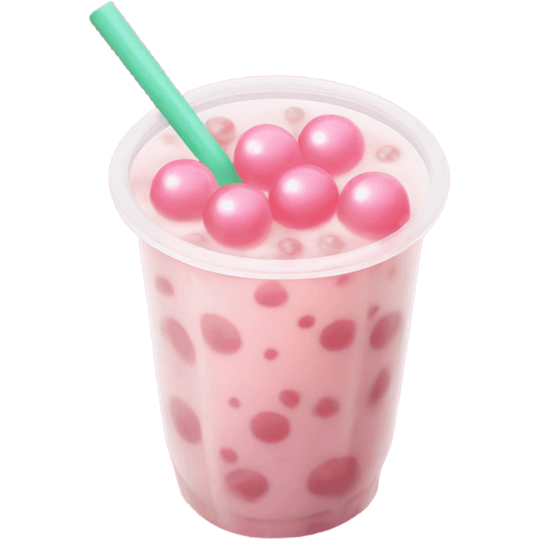 Pink boba emoji