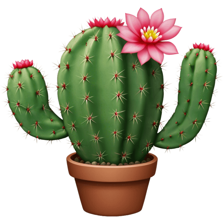 cactus with flower White  emoji