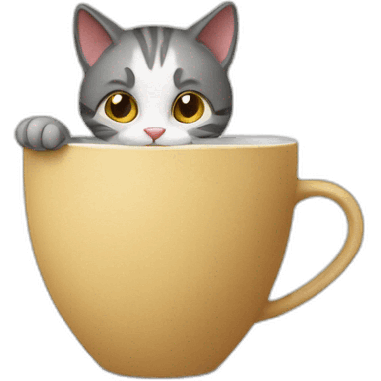 cat playing a cup emoji