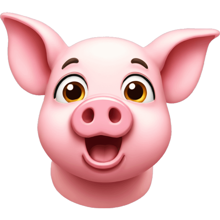 The surprised pig emoji