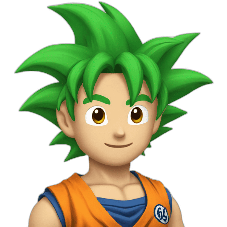 Goku cheveux vert emoji