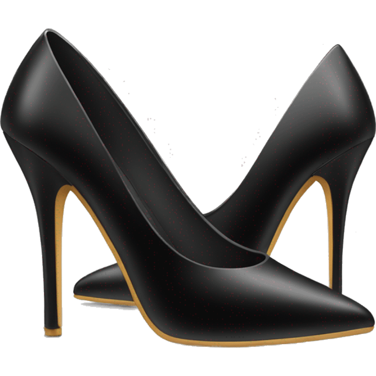 Black stiletto pointy heel emoji