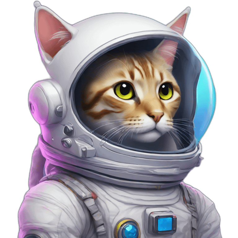 cat unicorn neon astronaut emoji