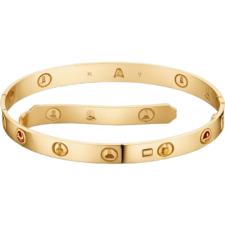 cartier love bracelet gold emoji