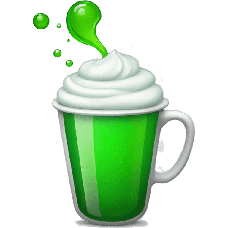 cup with half green liquid emoji