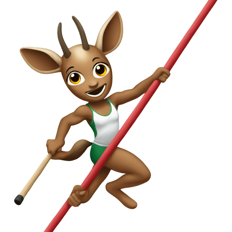 Antelope pole vaulting emoji