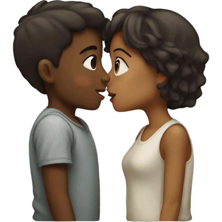 Boy and girl kissing emoji