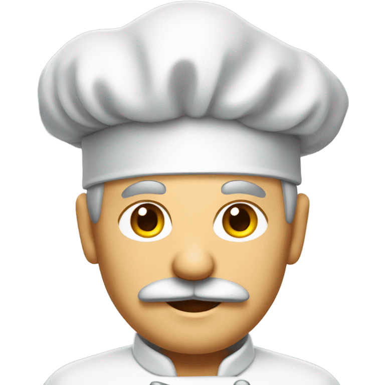 a chef with moustache and grey hair emoji