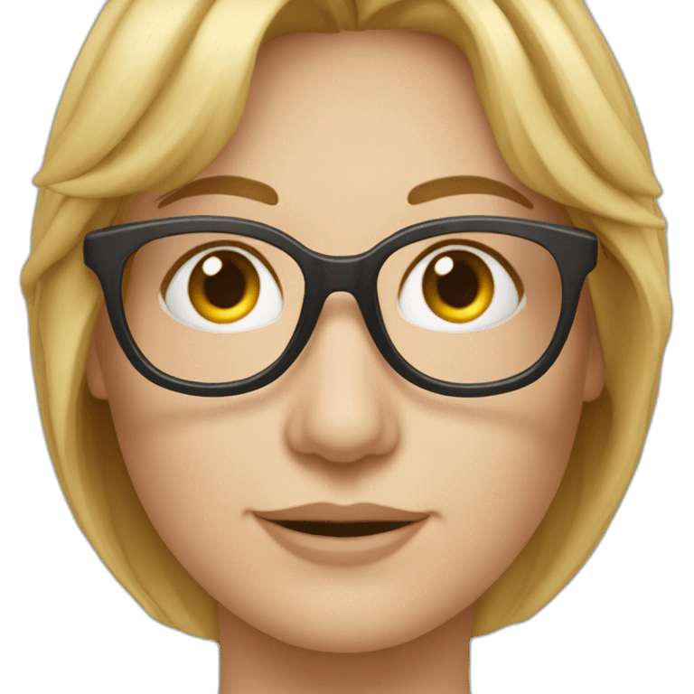 susanne noll langes haar und brille emoji