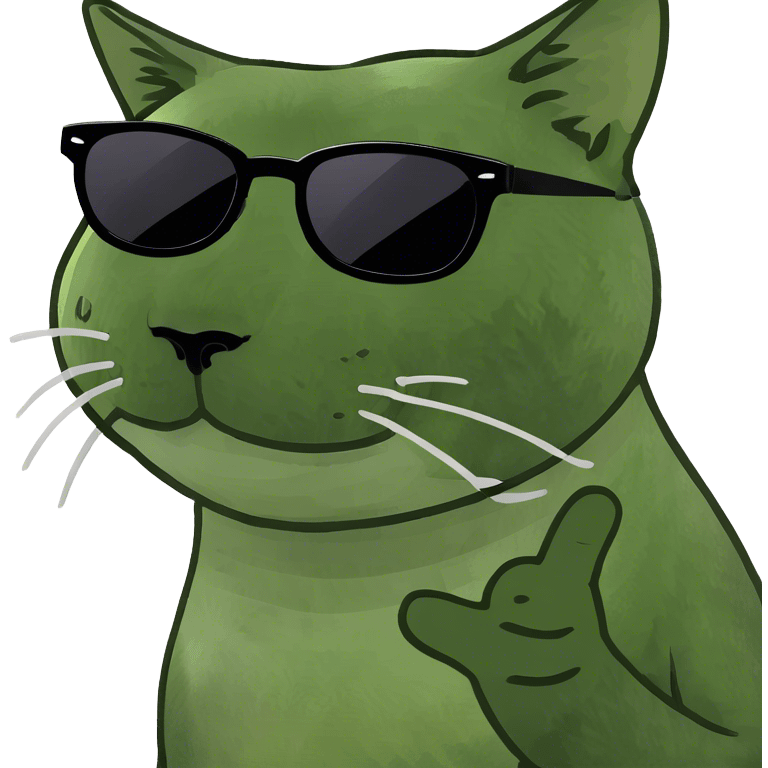 Cat with sunglasses emoji