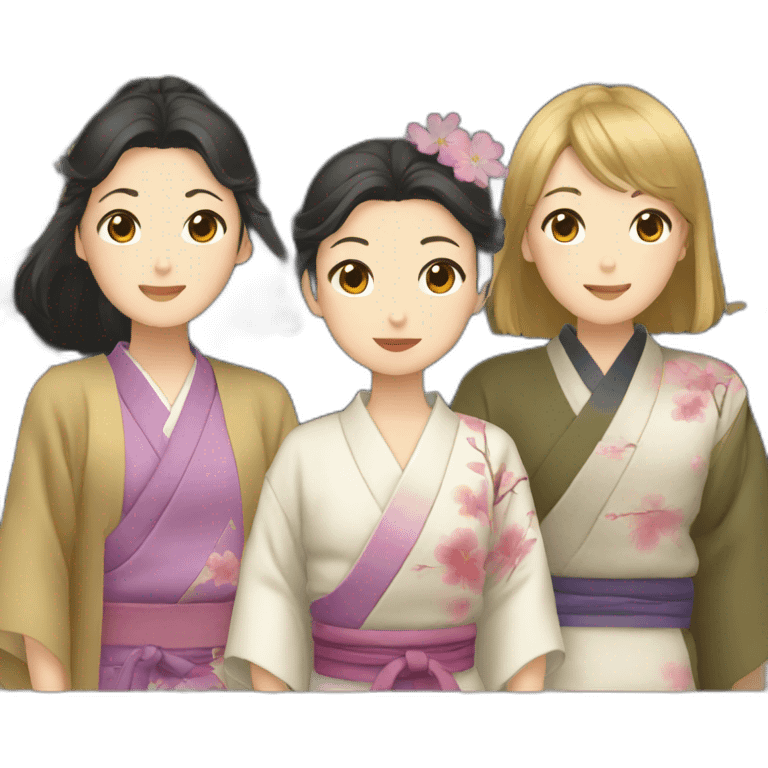 Trio in Japan emoji