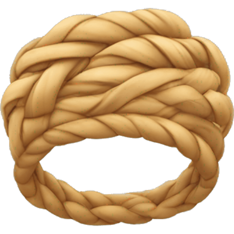 hair braid in the form of a ring  emoji