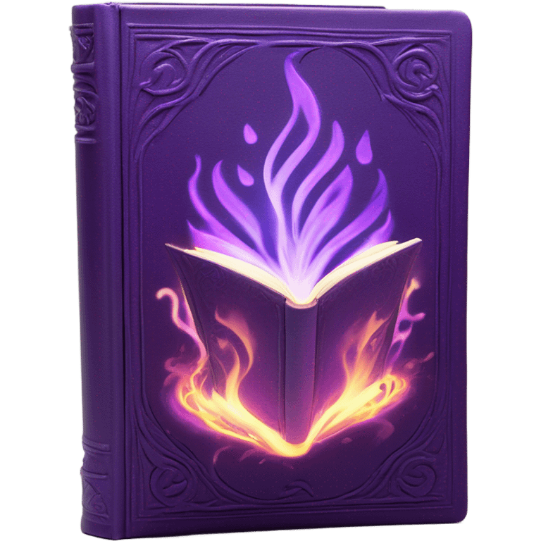 magical purple fire book emoji